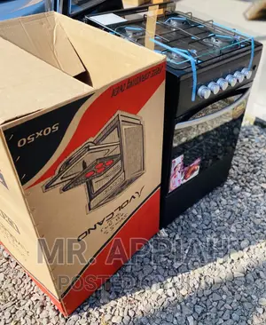 Basic Black Volcano 50x50 4 Gas Burner With Oven and Grill.
