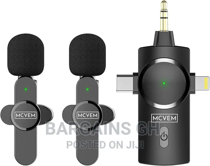 Lavalier 3 in 1 Wireless Microphone for Phone, Camera and PC