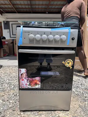 4 Gas Oven With Grill Volcano Burner Cooker Gray