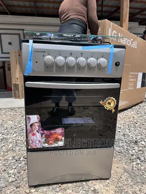 50x50 Oven With Grill Volcano 4 Gas Burner Gray Cooker
