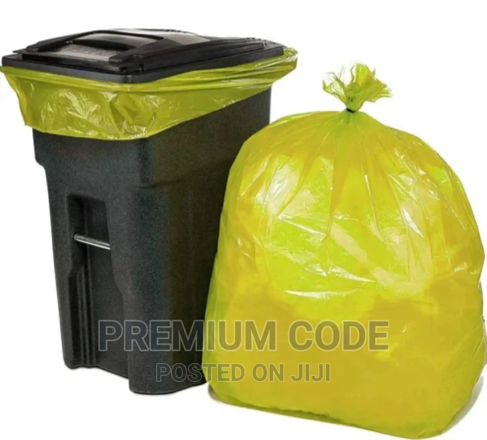 Garbage/Trash Bag, Yellow, 240l, 90pcs/Bag