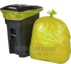 Garbage/Trash Bag, Yellow, 240l, 90pcs/Bag