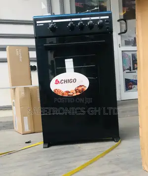 Chigo 4 Gas Burner Black Oven With Grill 50x50 