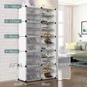 10*10, 20 Space Plastic Shoe Rack