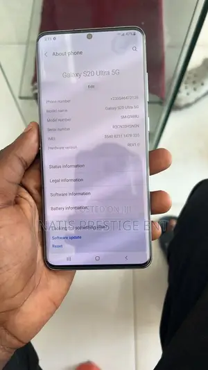 New Samsung Galaxy S20 Ultra 5G 128 GB Silver