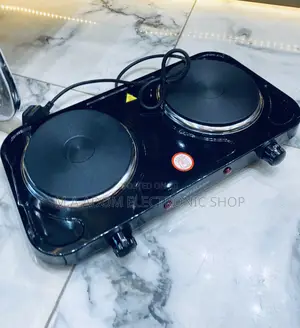Durable and Affordable Delron 2 Electrical Hot Plate(Black).