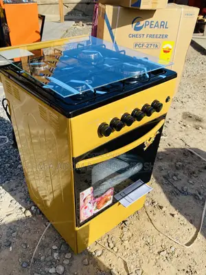 (Yellow)New Volcano 50x50 4 Gas Burner With Oven and Grill 