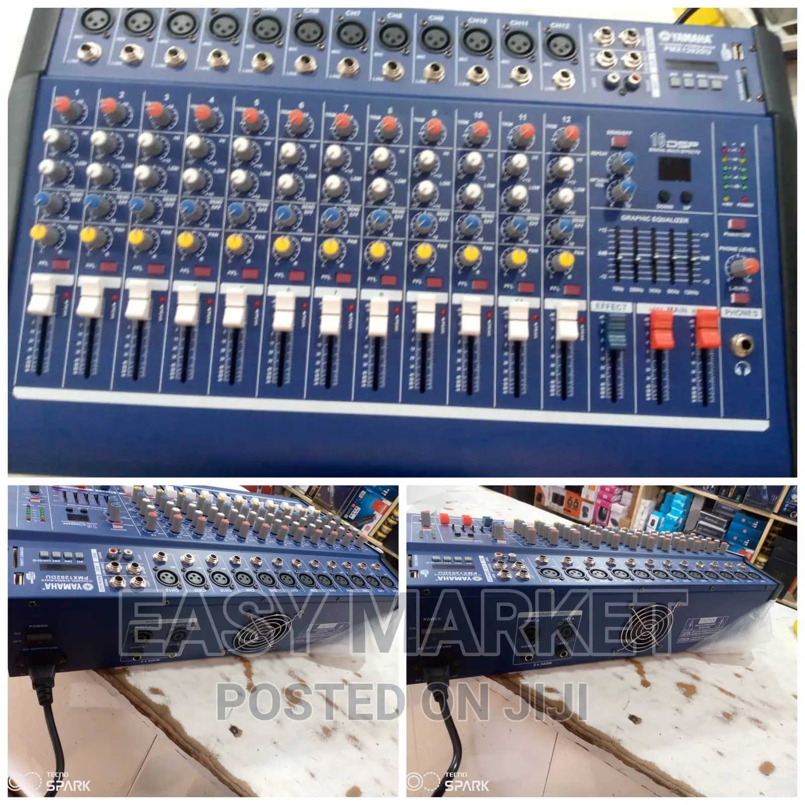 12 Channels Mixer With Amplifier Inside