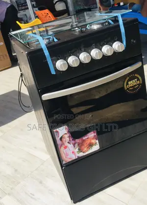 Boxed 4 Gas Oven With Grill Volcano 50x50 Black