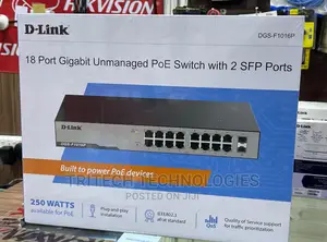 D-Link 16port Gigabit Unmanaged POE Switch With 2port SFP