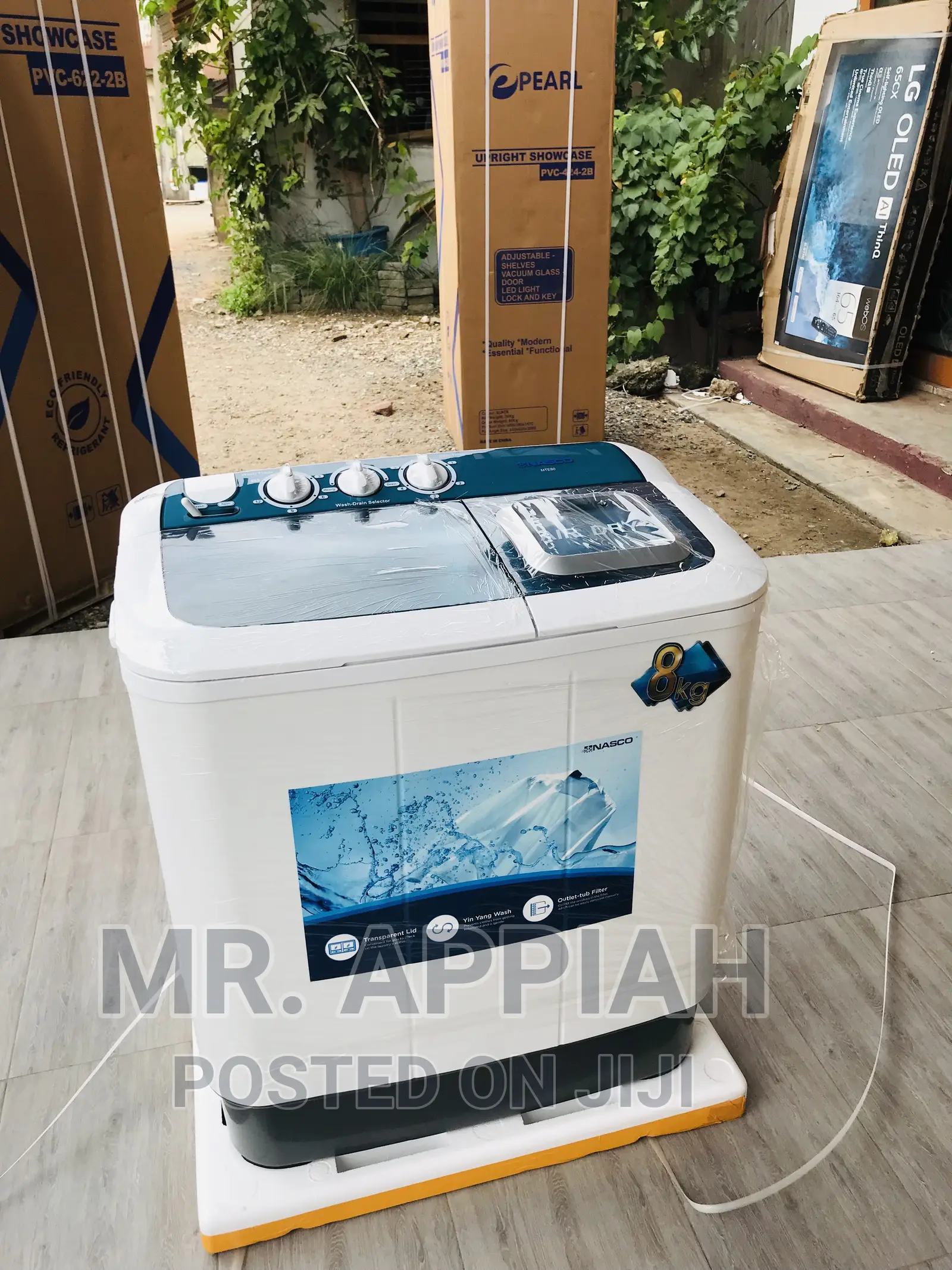 Fast Washing Nasco 8kg Automatic Washing Machine + Spin Dry