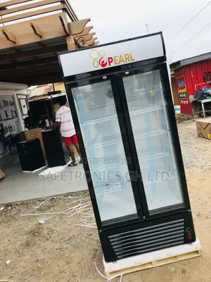 6 Shelves Doubledoor Glass Door Pearl PVC-622 Display Fridge