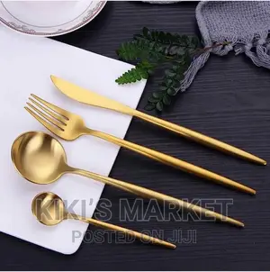 24pcs Gold Cutlery Set