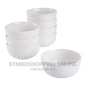 Gibson Home 8-Piece Porcelain Bowl Set, White
