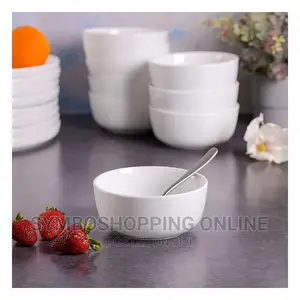 Gibson Home 8-Piece Porcelain Bowl Set, White
