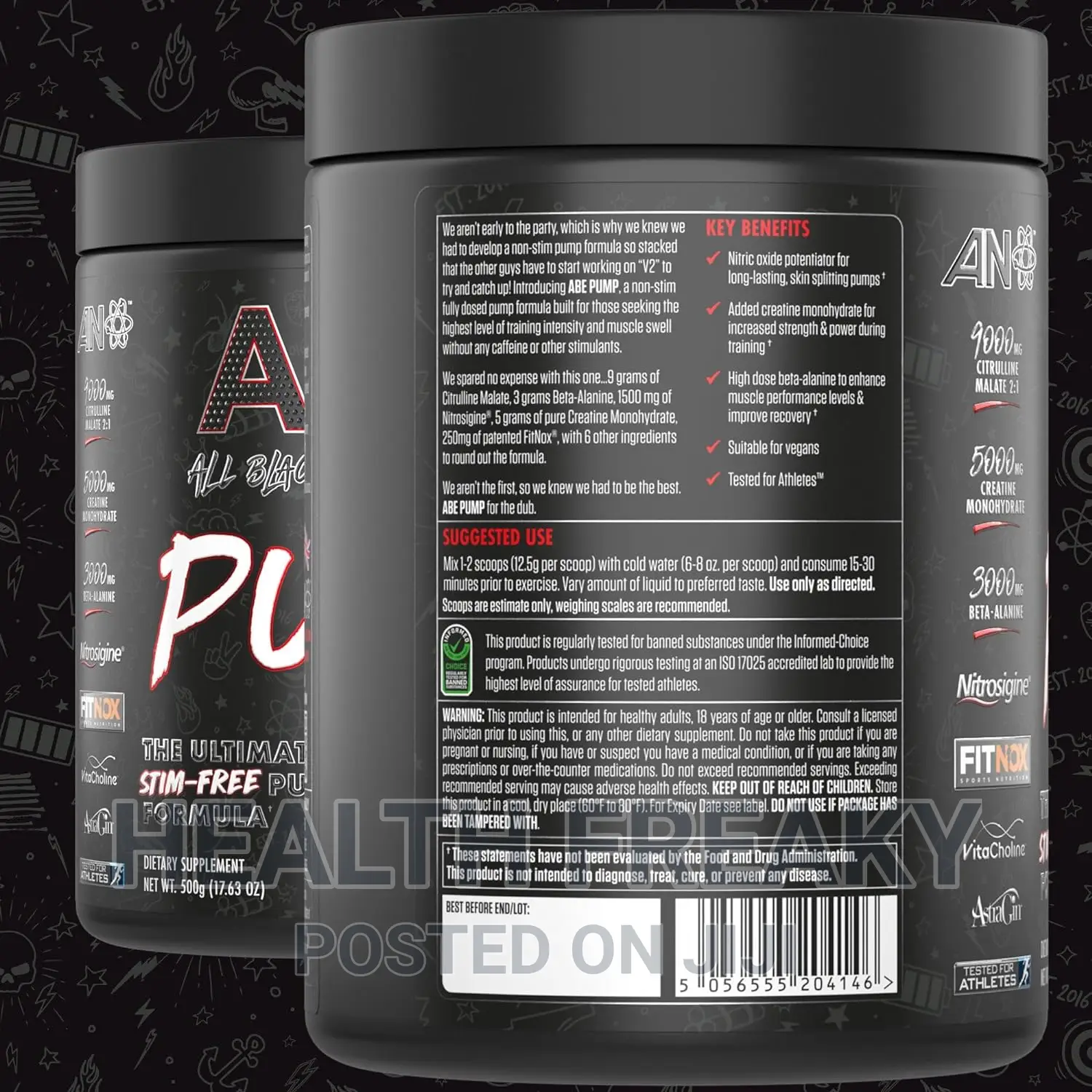 Preworkout ABE Pump Energy Muscle Builder Stimulant Free