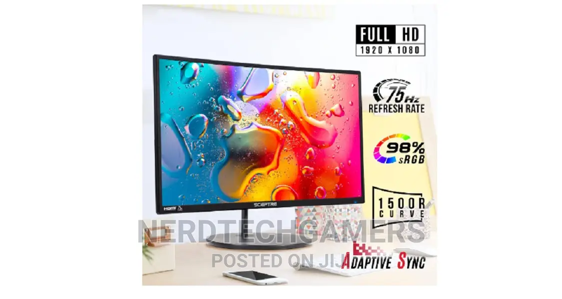 Sceptre Curved 24-Inch Gaming Monitor 1080p R1500 98% SRGB