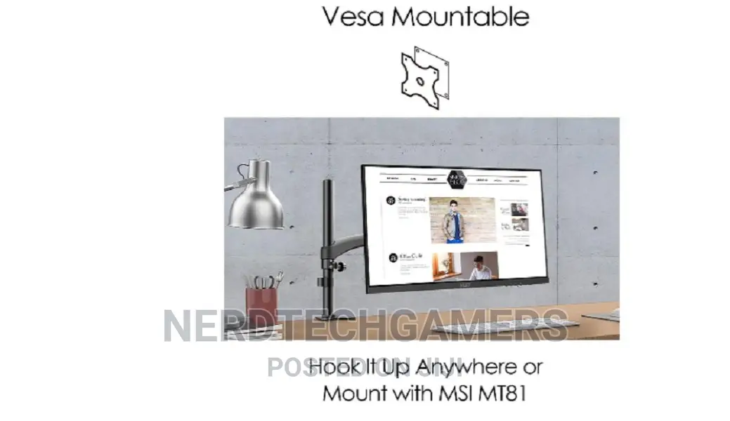 MSI Pro MP241X 24” Monitor, Full HD 1080p, 75hz Refresh Rate