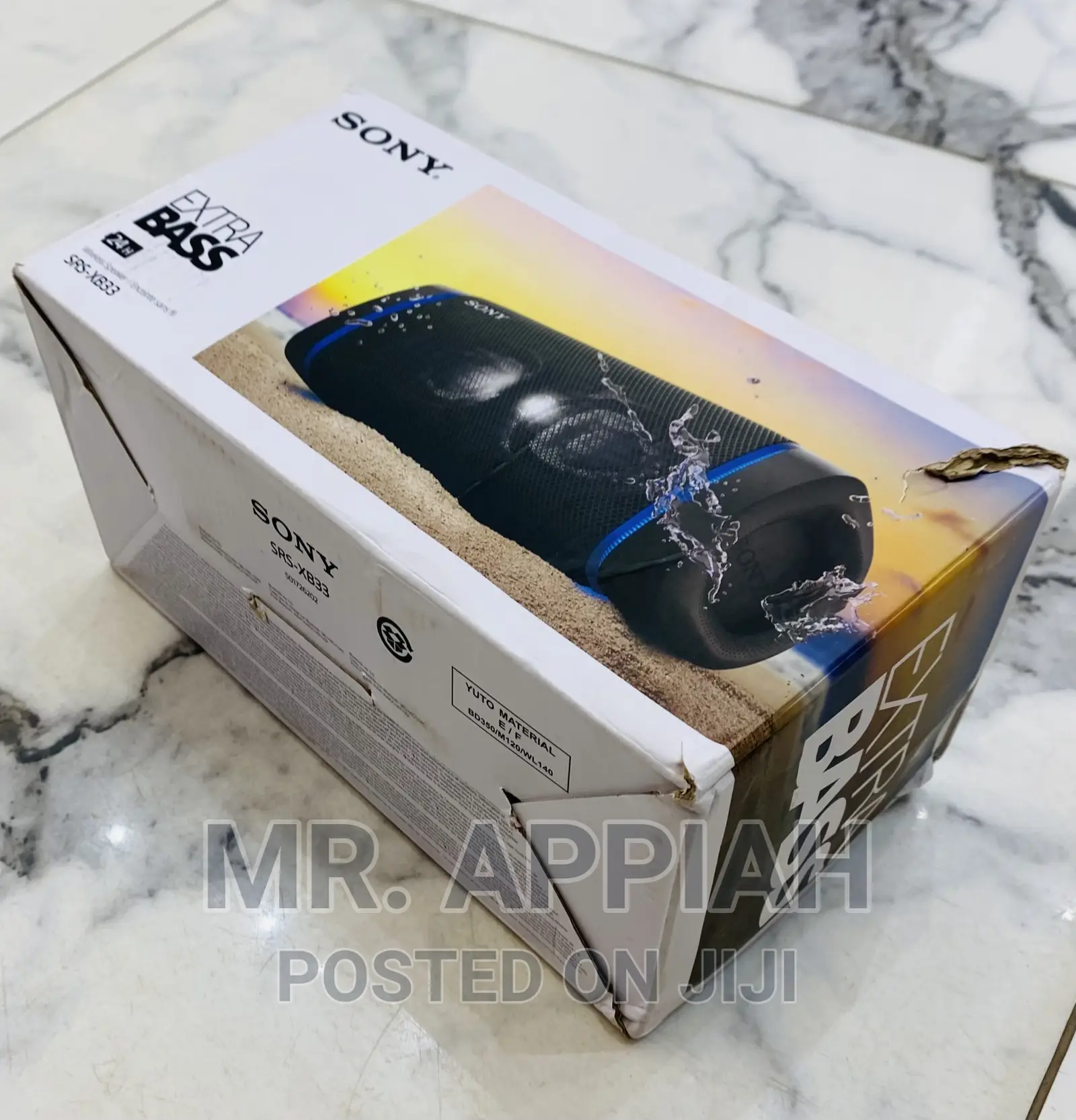 Wireless Sony SRS-Xb33 Portable Waterproof Speaker(Black).