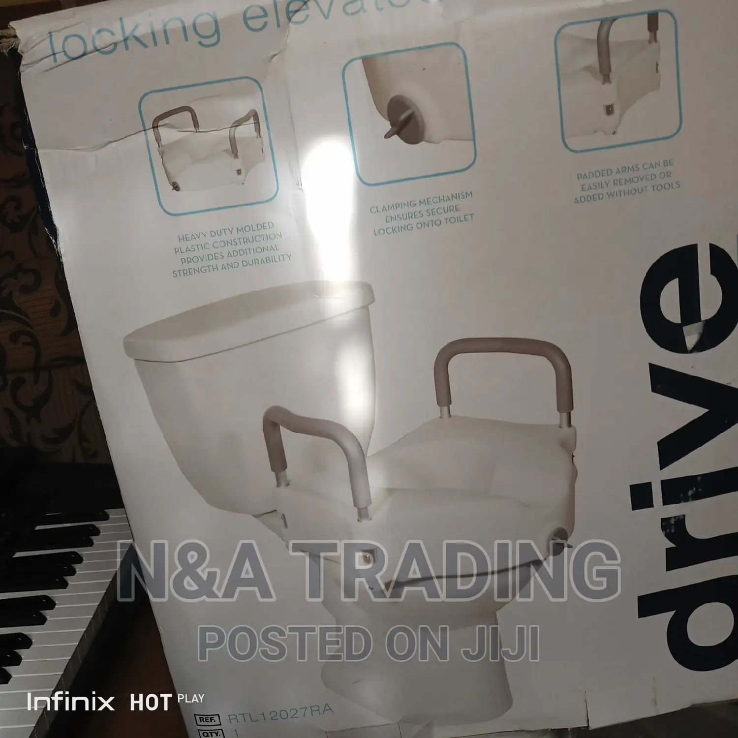 Drive Locking Elevated Toilet Seat
