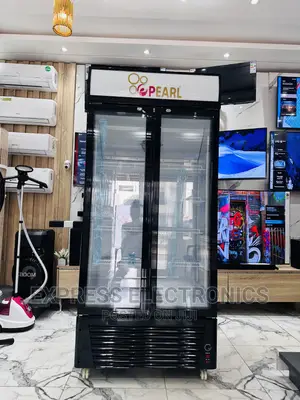 Double Door Glass Display Fridge PVC 622-2b Pearl