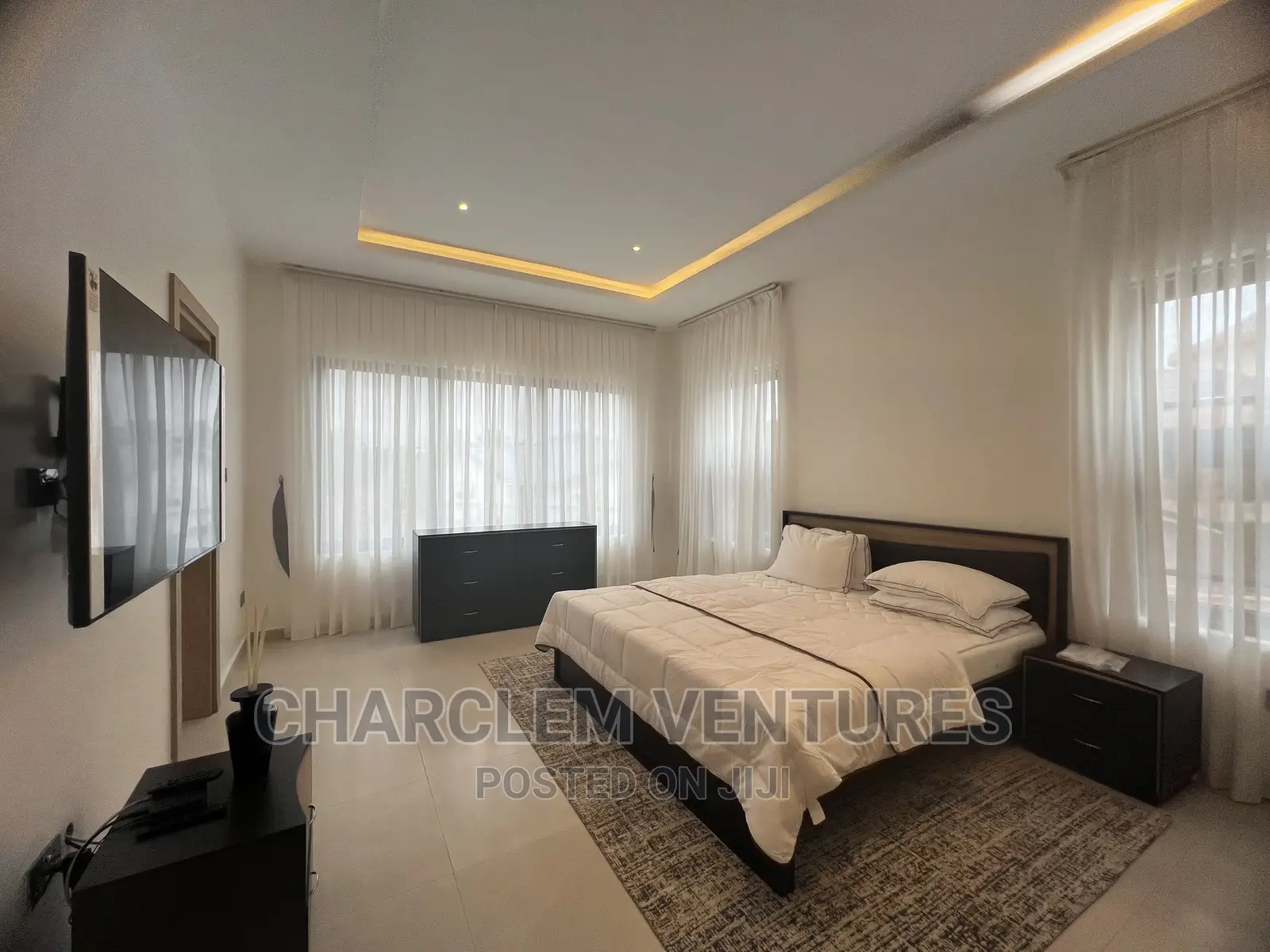 Furnished 1bdrm Apartment in Charclem Ventures, Cantonments for rent