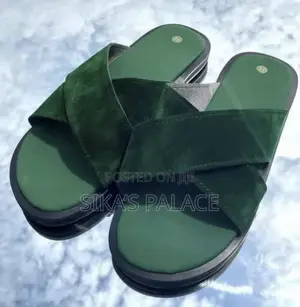 Green Suede Slippers