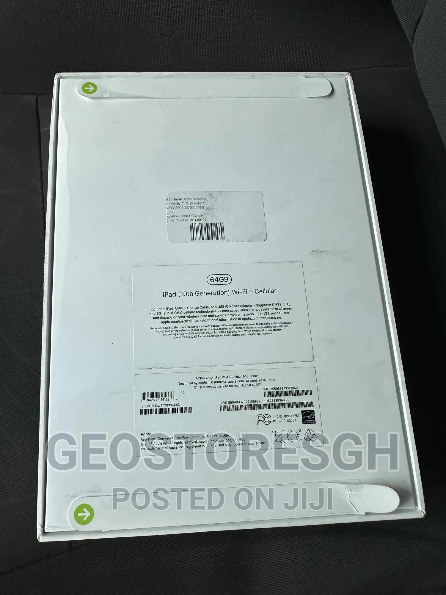 New Apple iPad (2022) 64 GB Black