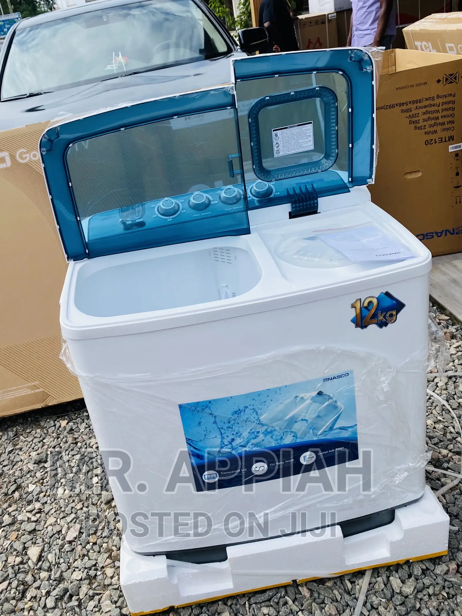 Deep Cleaning Nasco 12kg Top Load Washing Machine +Spin Dry