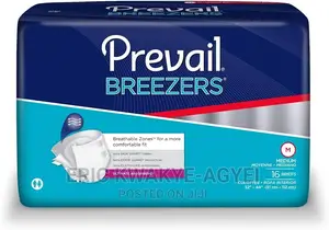 Prevail Breezers Ultimate Absorbency Incontinence Briefs, M,