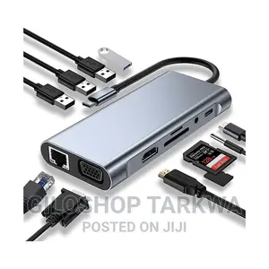 Usb C Hub, Type C Adapter 11-in-1 Dock to Hdmi