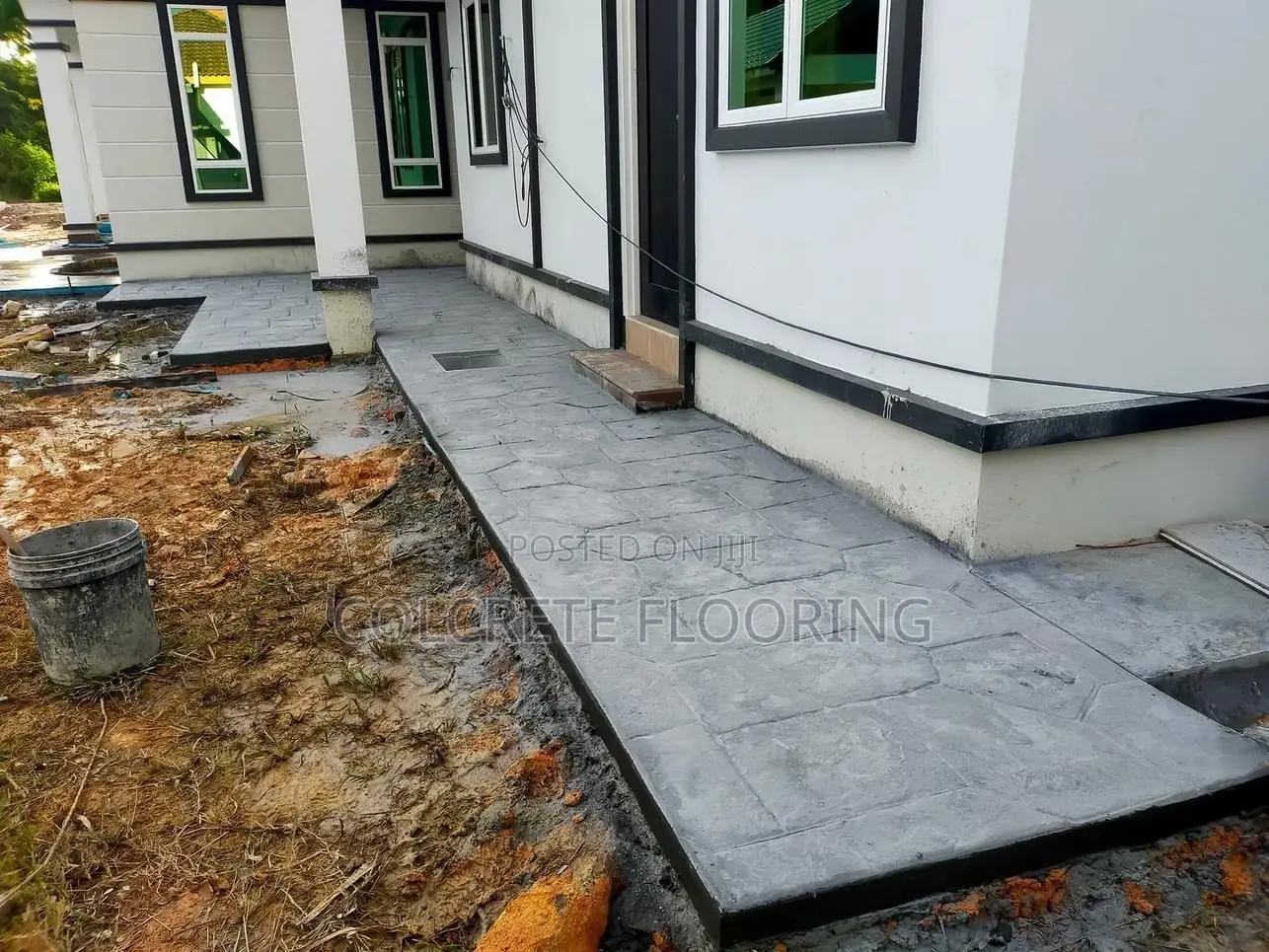 Polygonal Stones Stamped Concrete