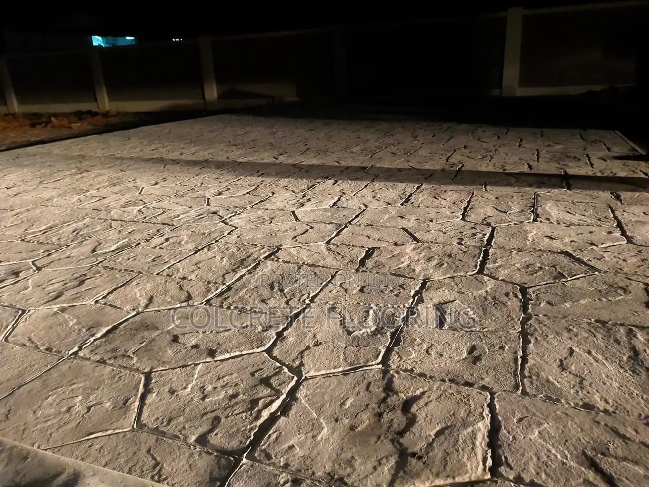 Polygonal Stones Stamped Concrete