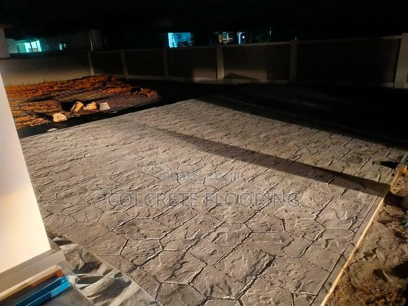 Polygonal Stones Stamped Concrete