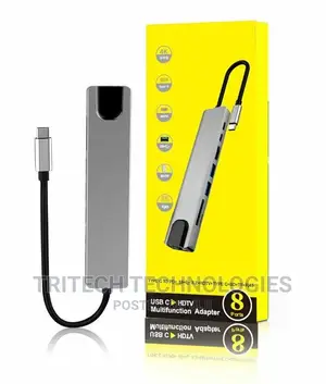 Type C 8 In 1 USB-C To HD RJ45 Gigabit Adapter USB 3.0 HUB