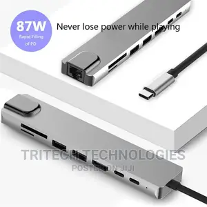 Type C 8 In 1 USB-C To HD RJ45 Gigabit Adapter USB 3.0 HUB