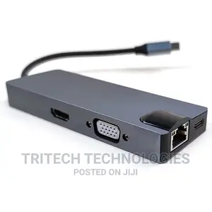 TYPE-C 8 in 1 + LAN+TYPE-C+SD CARD+ USB3.0x2+HDMI+VGA