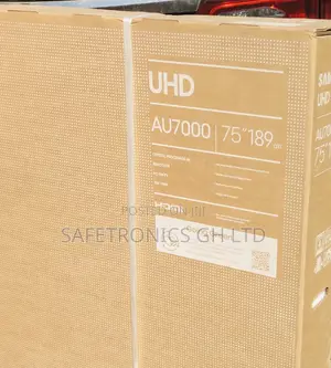 75 Inches Glossy LED Samsung UHD Au70 Smart Black Tv 
