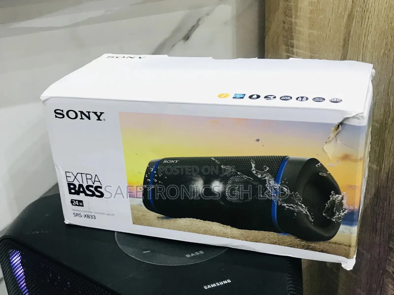 Sony Electric Bluetooth Black XB33 Speaker Wireless 