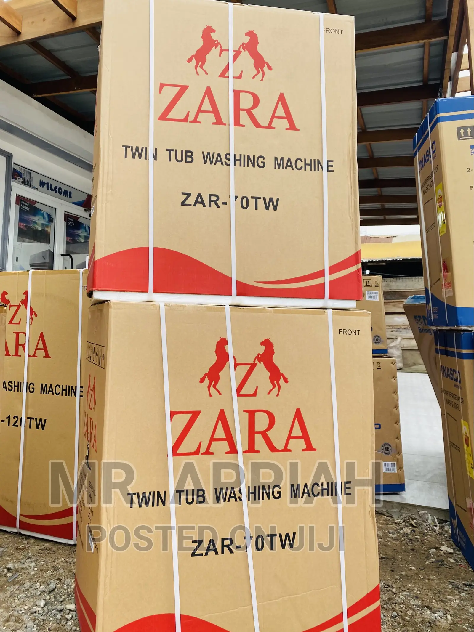 Long Lasting Zara Washing Machine With Spin/Dry(White).