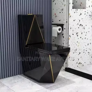 Black and Gold Toilet - Executive Water Closet - Diamond WC