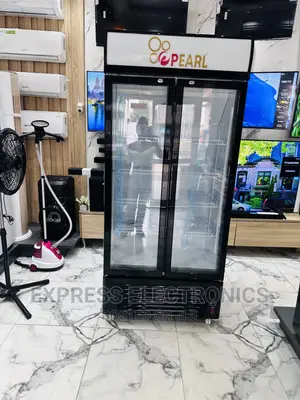 Premium Design Display Fridge PVC 622-2B.Double Door Pearl