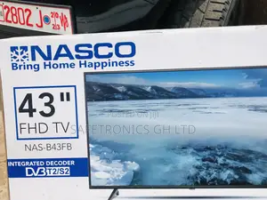 LED Glossy Black FHD Nasco 43 Inches Digital Satellite Tv
