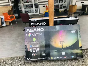 Asano Black 65 Inches Glossy LED Smart UHD Smart Electric