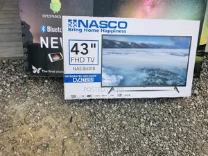Black Satellite Dig Nasco 43 Inches Glossy LED Electric