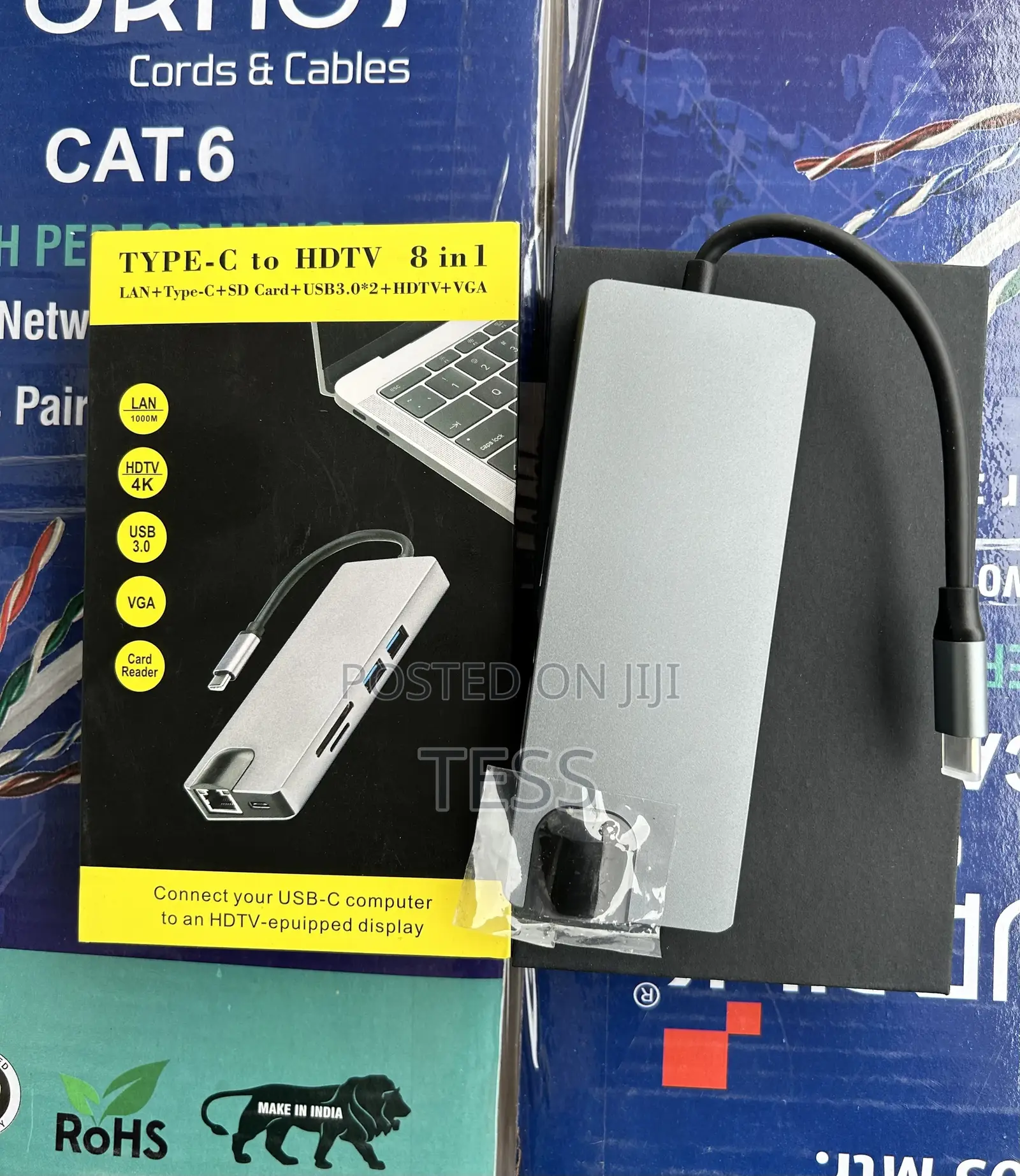 Type-C to HDTV 8 in 1 Adapter 