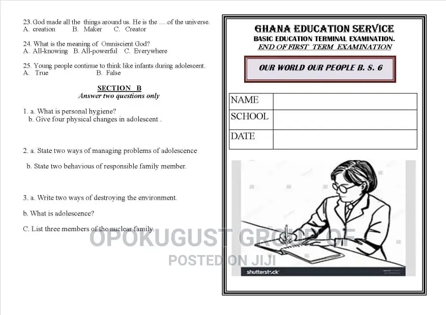 Examination Questions for Basic Schools