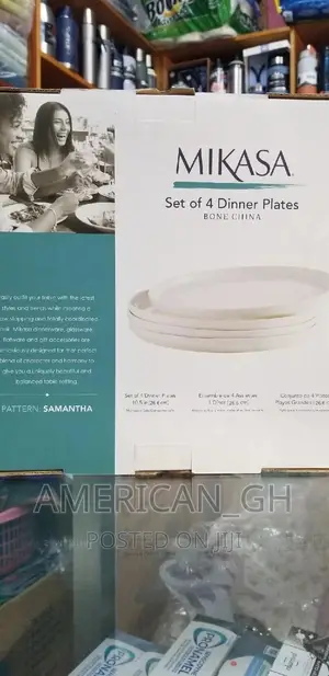 MIKASA Cereal Bowls and Dinner Plates(Set of 4)