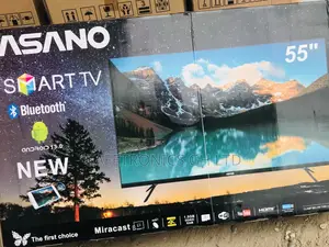 55 Inches Glossy LED Asano UHD Smart Electric Black Tv