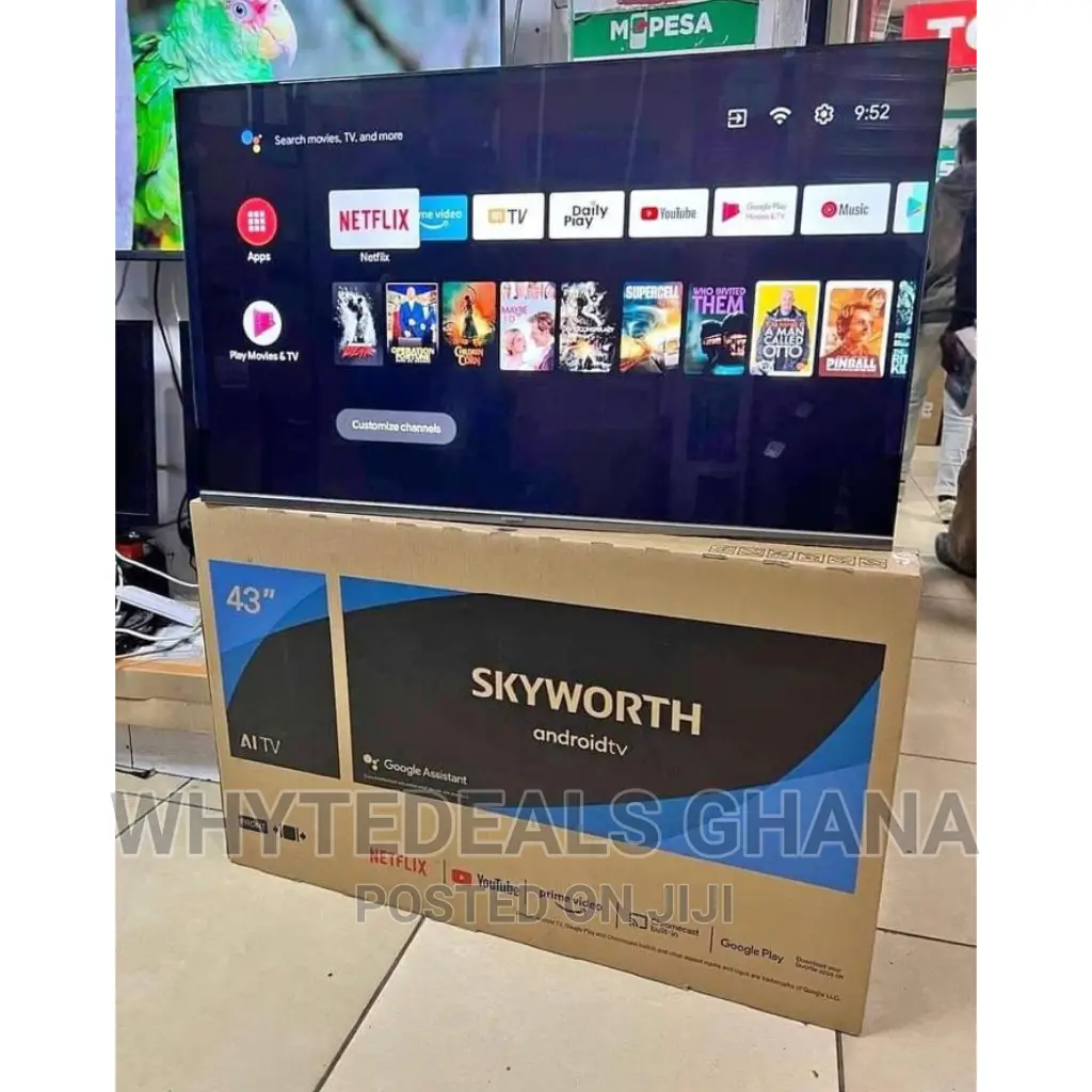 Skyworth 43" Android Smart Netflix Frameless Bluetooth 2025